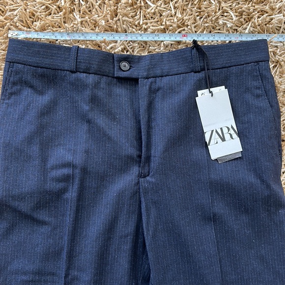 Zara Limited Edition 2-Piece Set Pinstripe Jacket & Low Rise Menswear Style Pant - Picture 14 of 15